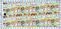 Baby Babies Twins Infants Newborn Pink Blue Yellow Cotton Quilt Fabric JoAnn BTY