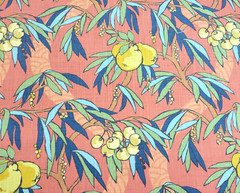 Nouveau Fruit in Persimmon BTY Robert Allen 100% Cotton Slub Duck 54″ Wide Trees