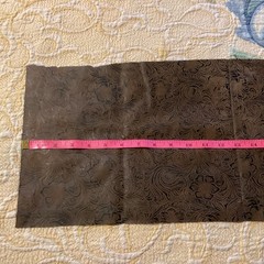 Faux Tooled Leather Remanent Brown 53” X 10”