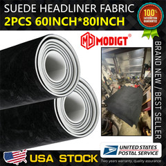3MM Black Suede Headliner Fabric 2*60″x80″ Foam Backed for Car Inner Roof Repair