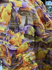 Quilt/Pillow Fabric Luana Rubin The Enchanted Desert Orange Purple Modern 1001