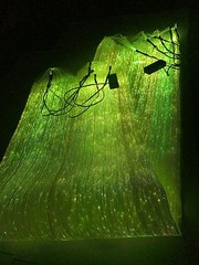 LED Light up Optic Fiber Fabric (100×140 cm,2 controllers )