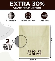 Organic Cotton Cheese Cloth – 100 Grade, 45×40 Inches, Reusable Muslin Fabric