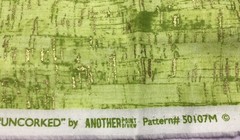 WINDHAM Uncorked Green Cotton Fabric 28” Long By 44” Wide, Pattern #50107M