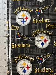 NFL Pittsburgh Steelers Football Cotton Fabric 1/2 Yard (17.5” By 58”) New