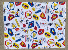 Novelty Fabric Disney Retro Mickey & Friends Craft Sew Stash Builder Piece 21×15