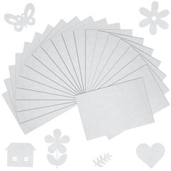 White Felt Fabric Sheets 8 x 12 in 20 Pcs Polyester Craft DIY