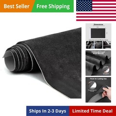 Black Suede Fabric Wrap – 17×70 inch Suede Wrap for Car Interior – Self-Adhes…