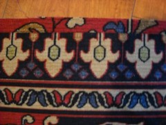 Ralph Lauren POET’S SOCIETY RUG Euro Panels FABRIC (4) 27 1/2″ w X 27″l NEW