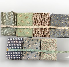 1930s Blues Reproduction Fabric- Feedsack Patterns – 7 Fat Quarters – 2+ Yards