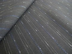 Dormeuil Kidor Wool Kid Mohair Fabric Navy Stripe 2.8m/ 3.1yd 740g England Suit