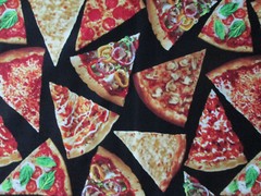 Pizza Slices Snacks Food Cotton Fabric BTHY