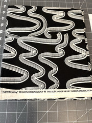 1/2 YD 18 X 44 GHASTLIE STRING Black White Alexander Henry Cotton Quilt Fabric