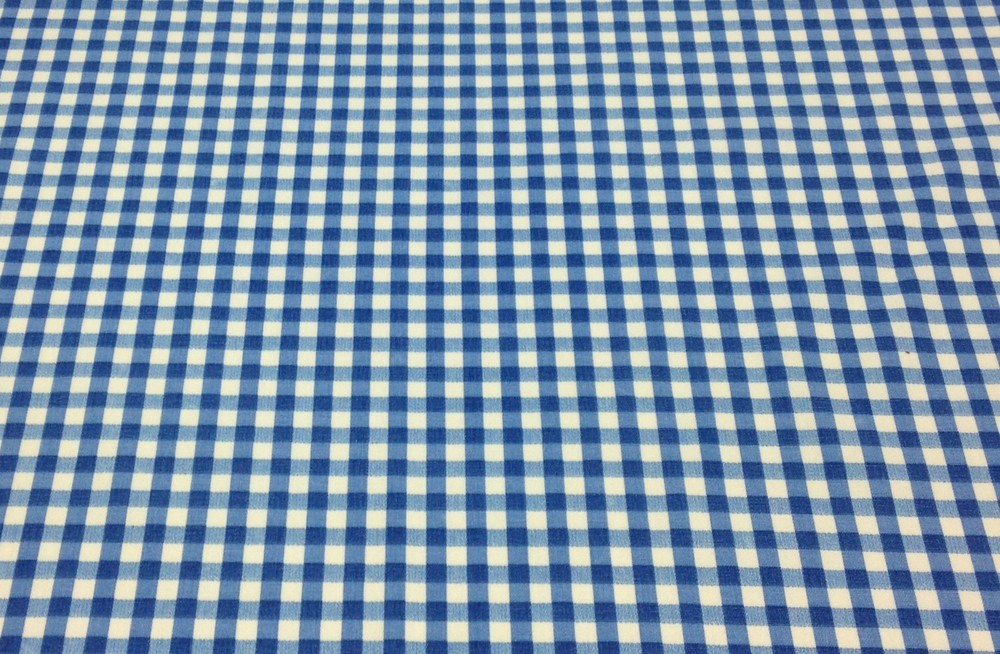 SPECTRUM CABIN BLUE AND CREAM PLAID STRIPE FURNITURE FABRIC BY THE YARD 54″ WIDE
