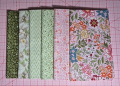 Field Rush Half Yard Bundle of 6 Moda BasicGrey Pinks Greens