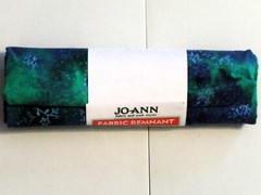 Jo-Ann Fabric Remnant “Green Blue Vine” 100% Cotton 3/4 Yard Piece X WOF