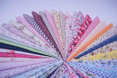 Phantomon 50pcs Cotton Fabric Craft Precut Square 10Inch x 10Inch, Assorted