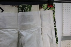 VTG Bark Cloth DRIFTWOOD Material Fabric 2 Drapes Drapery Panels MCM Mid Century