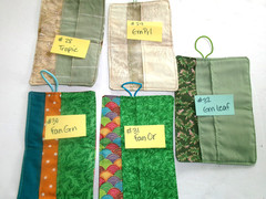 Tea Wallet, Tea Bag Wallet, Small Item Wallet or Holder, 4 Pocket, Handmade