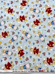 2009 Brother Sister Design Studio Fabric – Angels & Hearts on Blue – 4 yds