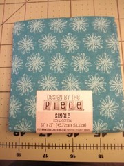 Design by the Piece White Flowers on Teal Fat Quarter, FREE SHIPPING
