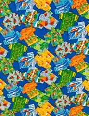 Hawaiian Surfer Shirts Textile Arts & Film Fabric Tropical 2 2/3 yds x 44