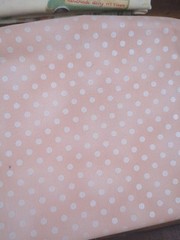 Lot of Fabric, pink and green, 1lb 4oz, bike, picnic, stripes, dots