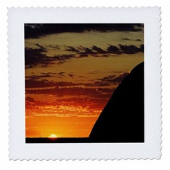 3dRose qs_75347_3 Sunrise, Uluru Ayers Rock, Northern Territory, Australia…