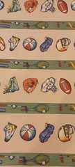 Bloomcraft Screen Print Sports Cotton Fabric Baseball Football Stain Repellent
