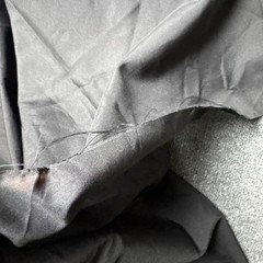 Unbranded Black Fabric Textile Material Crafting Piece 39″x43″ DAMAGED / AS IS