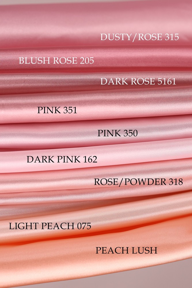 Peach Satin Charmeuse Fabric by the Yard, Silky Charmeuse for Bridal Fashion