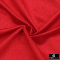 Blood Red Faux Silk Fabric By The Yard, 42 inches width Red Silk Fabric