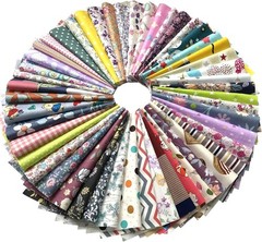 Diverse 50-Piece Floral Cotton Craft Fabric – 10×10 Precuts for All Projects