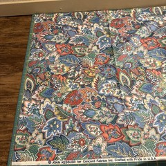 Joan Kessler Concord Fabrics Floral Patchwork Print Fabric Panel 108×44