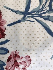 GP & J Baker Vintage Floral Chintz Fabric Approx 10 Yards 1981 Ivory Red Blue
