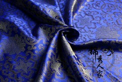 Chinese Floral Satin Silky Fabric Brocade for Dress Costume Qipao Crafts Retro