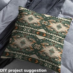 Feelyou Green Southwestern Upholstery Fabric Chairs 5 Yards Geometric Fabric By