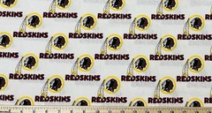 WASHINGTON REDSKINS VINTAGE NFL Football, 100% Cotton Fabric, (11” x 12”) New