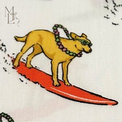Sevenberry Dog Fabric Set of 3 Japanese Cotton Astronaut Surfing Festival 50cm