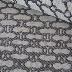 Vintage Contemporary Upholstery Fabric, Gray, Taupe Tan Lattice Links 5.6 yds