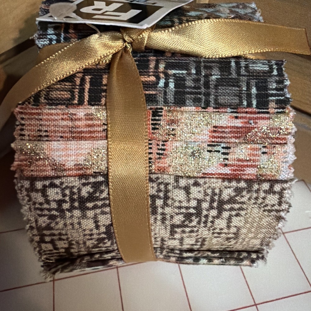 Jelly Roll 2.5 X 42” Brown Glitter Cotton Fabric Roll