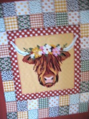 Highland Cow Polar Fleece Blanket FABRIC PANEL SET F&B 63×51″ FARMHOUSE DECOR