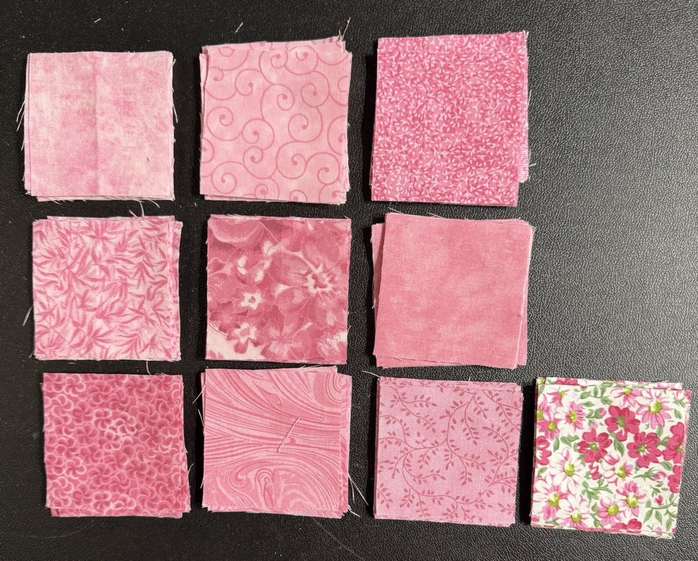 Mini Charm 2.5” Squares – All Pinks – 100 Pc