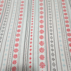 Snowflake Stripe BTY Ink & Arrow Red Blue Black on White