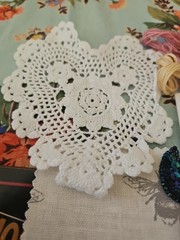Slow Stitch Junk Journal Kit 32 Pieces Fabric, Lace, Appliques,Doily,Buttons Etc