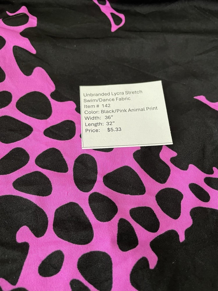 Item #142. Unbranded Lycra Swim/Dance Fabric