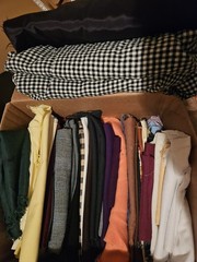 11lb Lot Mixed Vintage Fabric Pieces most Under 1 Yd All Types Colors
