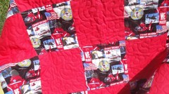 U.S. Coast Guard Handmade Quilt-Framed in Gold-40″ x 60″-Warm & Natural Batting