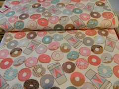 Snuggle Jo-Ann’s Homers Donut Print Cotton Flannel Fabric 7 YDS X 42 W New Pink