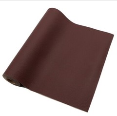 Solid Dark Brown Litchi Texture FAUX LEATHER SHEET 8 x 12″ 1064698 Large Pattern